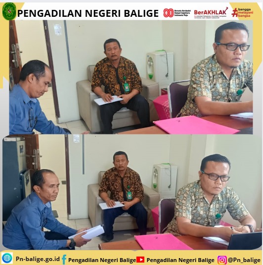 Pengadilan Negeri Balige melaksanakan Zoom Meeting Rapat Persiapan Penyelesaian Masalah Aset Tanah Beririsan antara Mahkamah Agung dan Kementerian Hukum